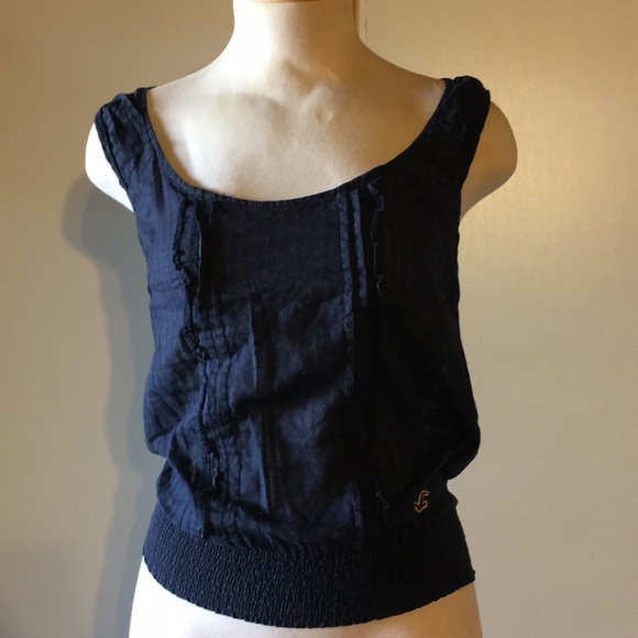 Hollister Tops - Hollister Navy Blue Scoop Neck Tank Top